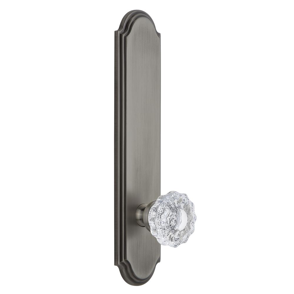 Grandeur by Nostalgic Warehouse ARCVER Arc Tall Plate Dummy with Versailles Knob in Antique Pewter